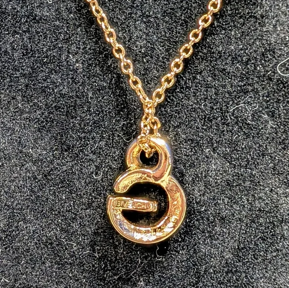 Givenchy Vintage "G" Pendant Gold Over Stainless Steel